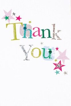 Brimming with cheerful color and crafted detail, this thank you card is a joyful expression that instantly recalls the festive, neighbourly atmosphere of Bracknell. The front greets you with 'Thank You,' each letter stitched and embellished in a parade of vivid shades - from bold lime and rich fuchsia to shimmering silver and tranquil blue. Patterns of polka dots and delicate threadwork give each character its own personality, mirroring the diversity of the town's vibrant gardens. Stars in sparkling magenta, teal, and golden tones scatter across the outer border, bringing to mind celebratory fireworks seen over Lily Hill Park. The pure white backdrop provides a sense of calm and clarity, allowing every joyful detail to shine through, much like the welcoming spirit of Bracknell's close-knit families. A subtle glitter in the silver threads adds a tactile pleasure, evocative of receiving a freshly prepared bouquet hand-delivered within Bracknell. This card, whether paired with a brilliant arrangement or offered alone, reflects the thoughtful expertise that defines our local florists-a blend of artistry, sincerity, and celebration ideal for expressing heartfelt gratitude in any Bracknell home.